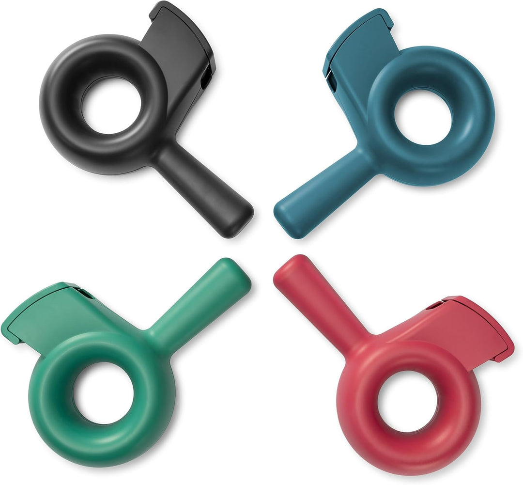helit H6380025 - Klebebandabroller „the bagel“, rot, Paketbandabroller, Kleberoller, Handabroller, R
