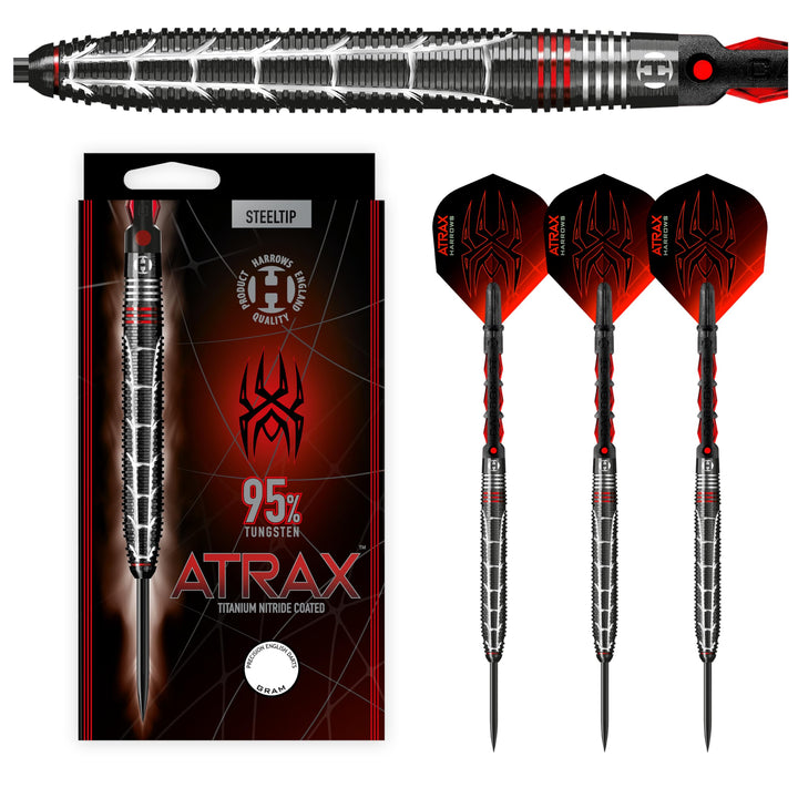Harrows Steel Darts Atrax 95% Tungsten Steeltip Dart Steeldart Hochwertiger Tungsten Dart Dartpfeile