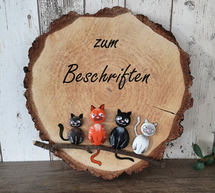 Grosse Holzscheiben zum Basteln oder Dekorieren - 10 Stück naturbelassene Baumscheiben ca. 25 cm (23