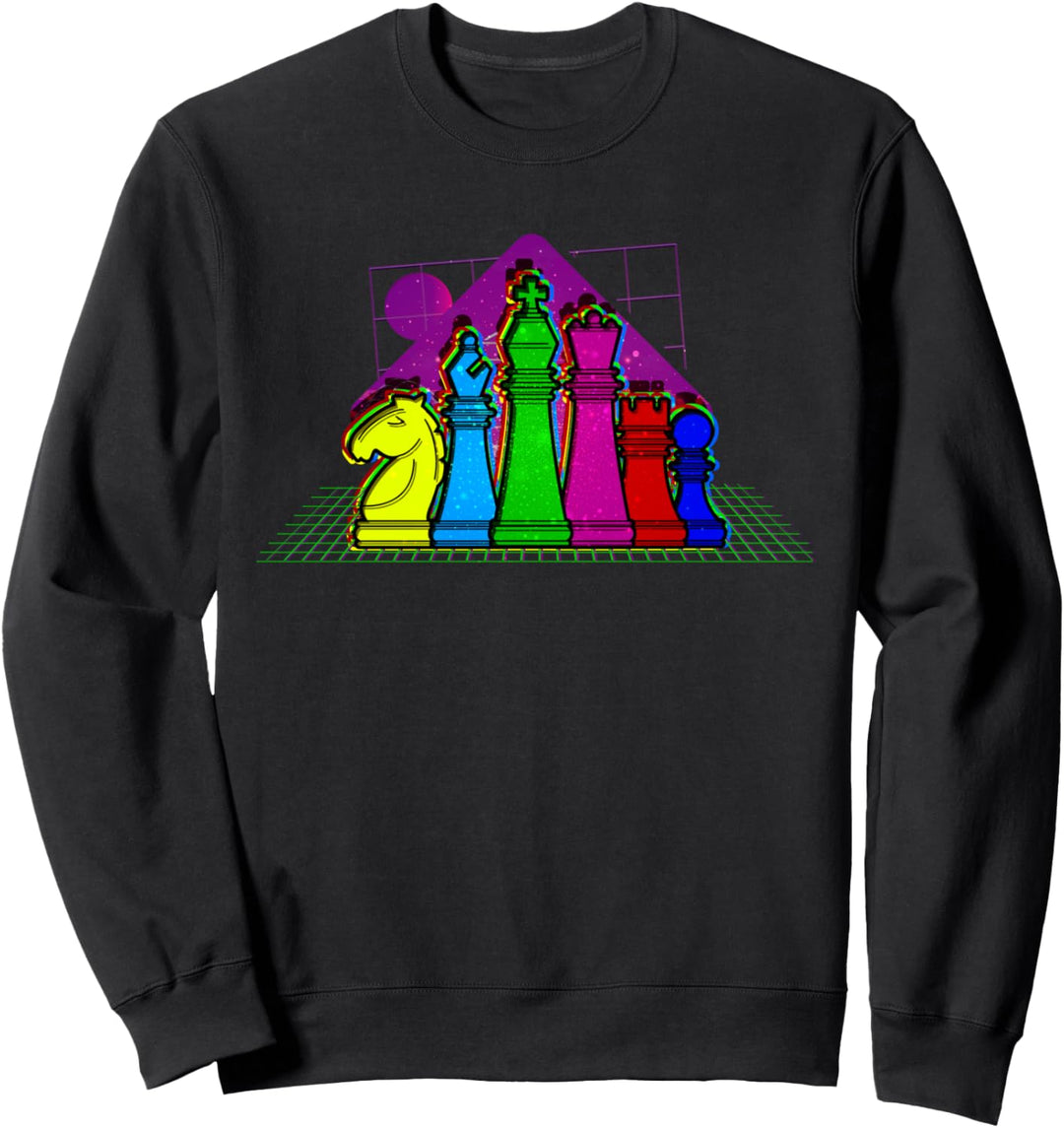 Schachspieler im Retro-Design, cooler Schachspieler. Sweatshirt
