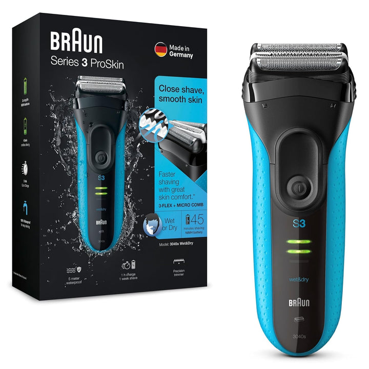 Braun Series 3 ProSkin Rasierer Herren, Elektrorasierer mit Präzisionstrimmer, wiederaufladbarer und