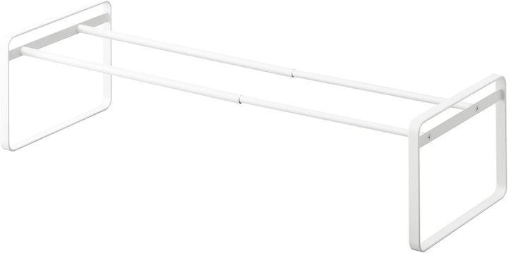 Yamazaki 7209 FRAME Ausziehbares Schuhregal, weiss, Stahl, Minimalistisches Design, 41～70 x 25 x 17,