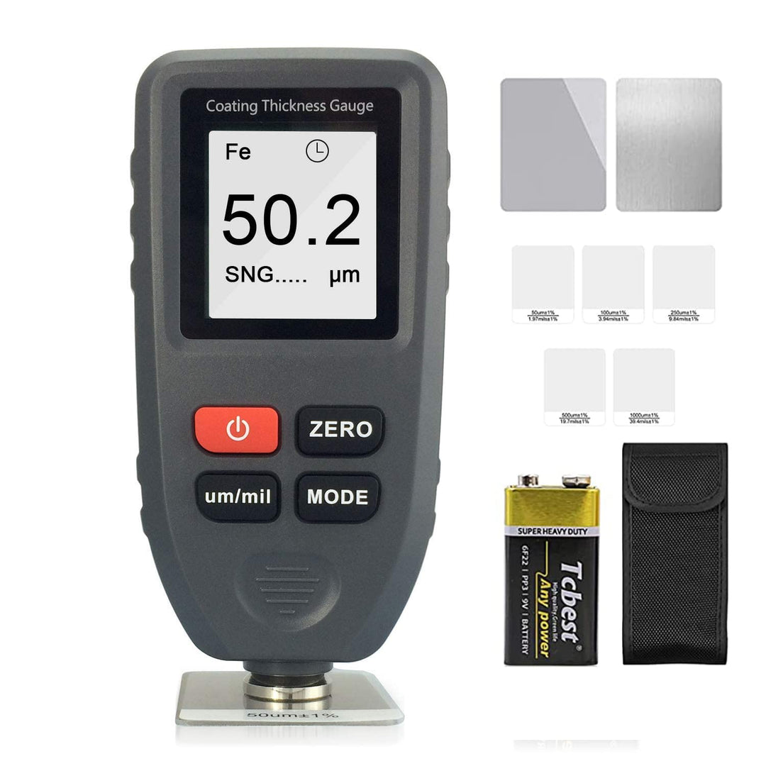 Dickenmessgerät für Autolackbeschichtung HP-1001 Digitaler Lackschichtdickenmessgerät Handheld mit A
