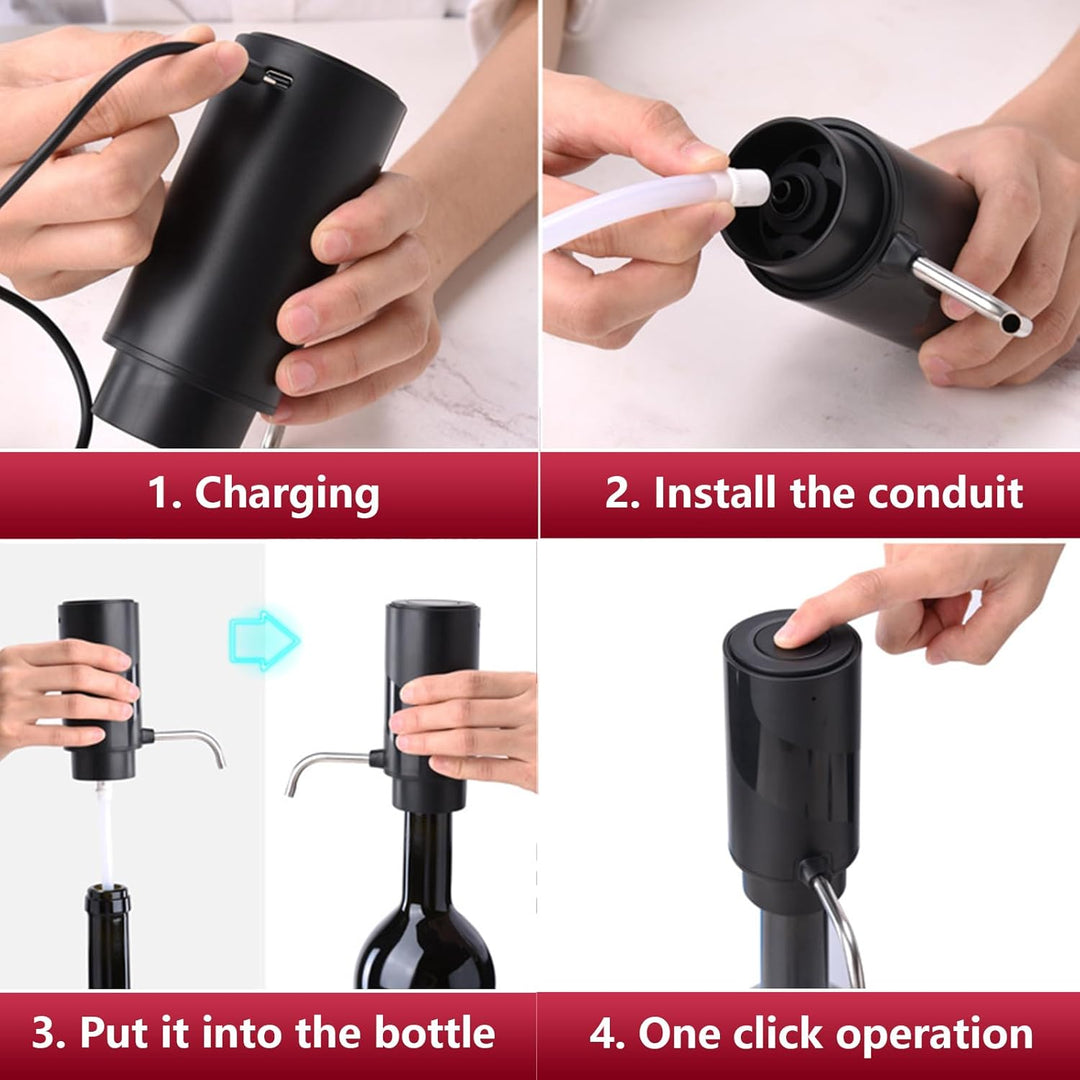 Elektrischer Korkenzieher Elektrischer Weinbelüfter Set 4-in-1 Weinset, Elektrischer Weinschrauber m