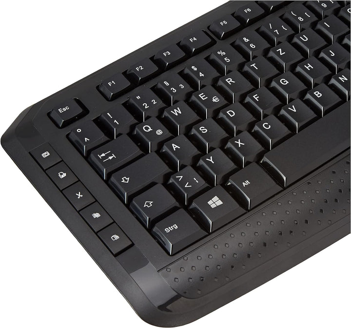 HP 300 Bundle (3ML04AA) kabellose Tastatur und Maus (QWERTZ, 1.600 dpi, USB Dongle, 3 Tasten, Scroll