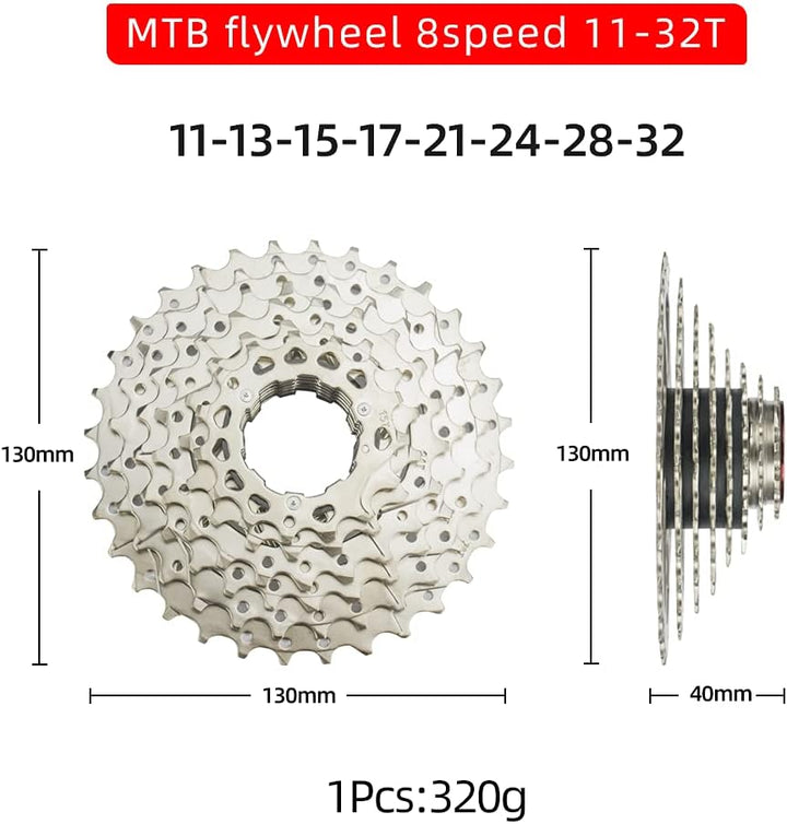 CYSKY 8 Fach Kassette 11-25T/11-28T/11-32T/11-36T/11-40T/11-42T Fahrrad Kassette Kompatibel mit Shim