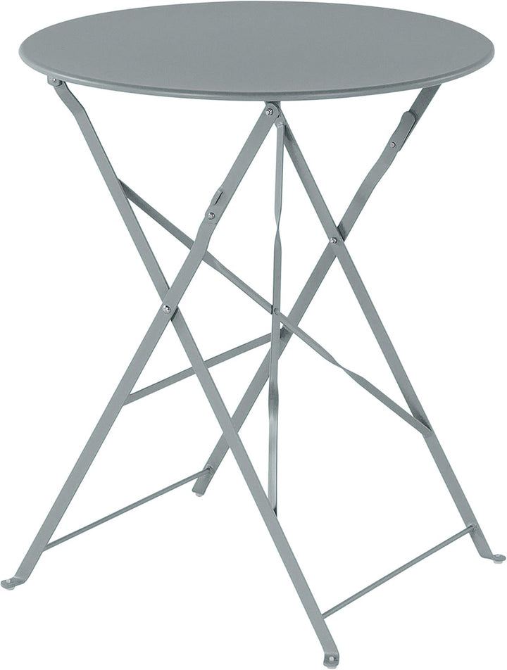 Modernes Balkonset Tisch mit 2 Stühlen aus Stahl grau Fiori