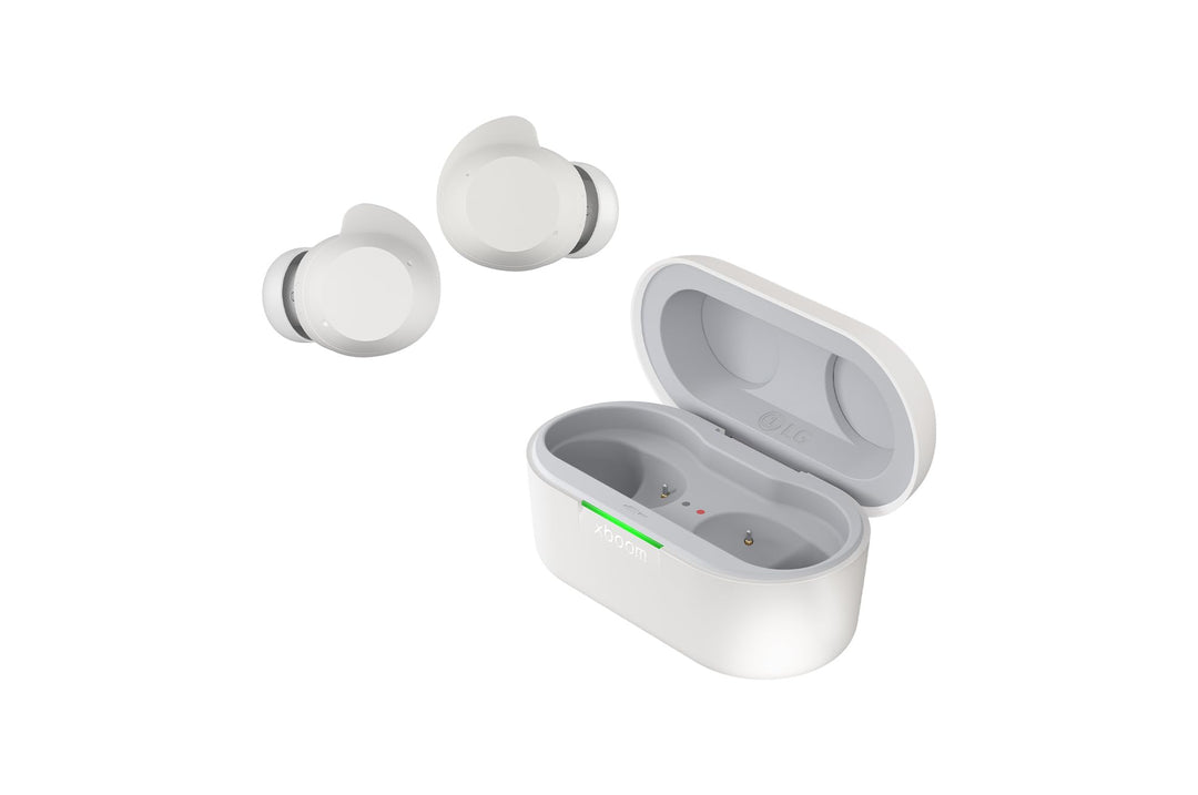 LG xboom Buds Plus by will.i.am Bluetooth Kopfhörer (xboom Signature Sound IPX-4, UVnano, Plug & Wir