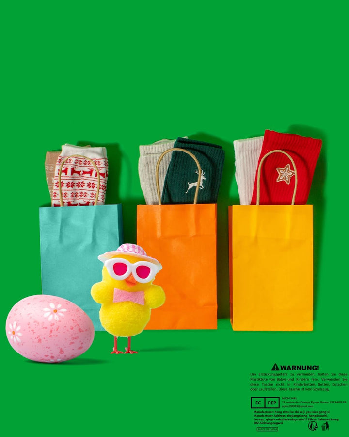 Gcardist 100 Stück Mini-Geschenktüten aus Papier mit Henkeln–4.5"×2.5"×6"kleine Party-Tüten aus Kraf