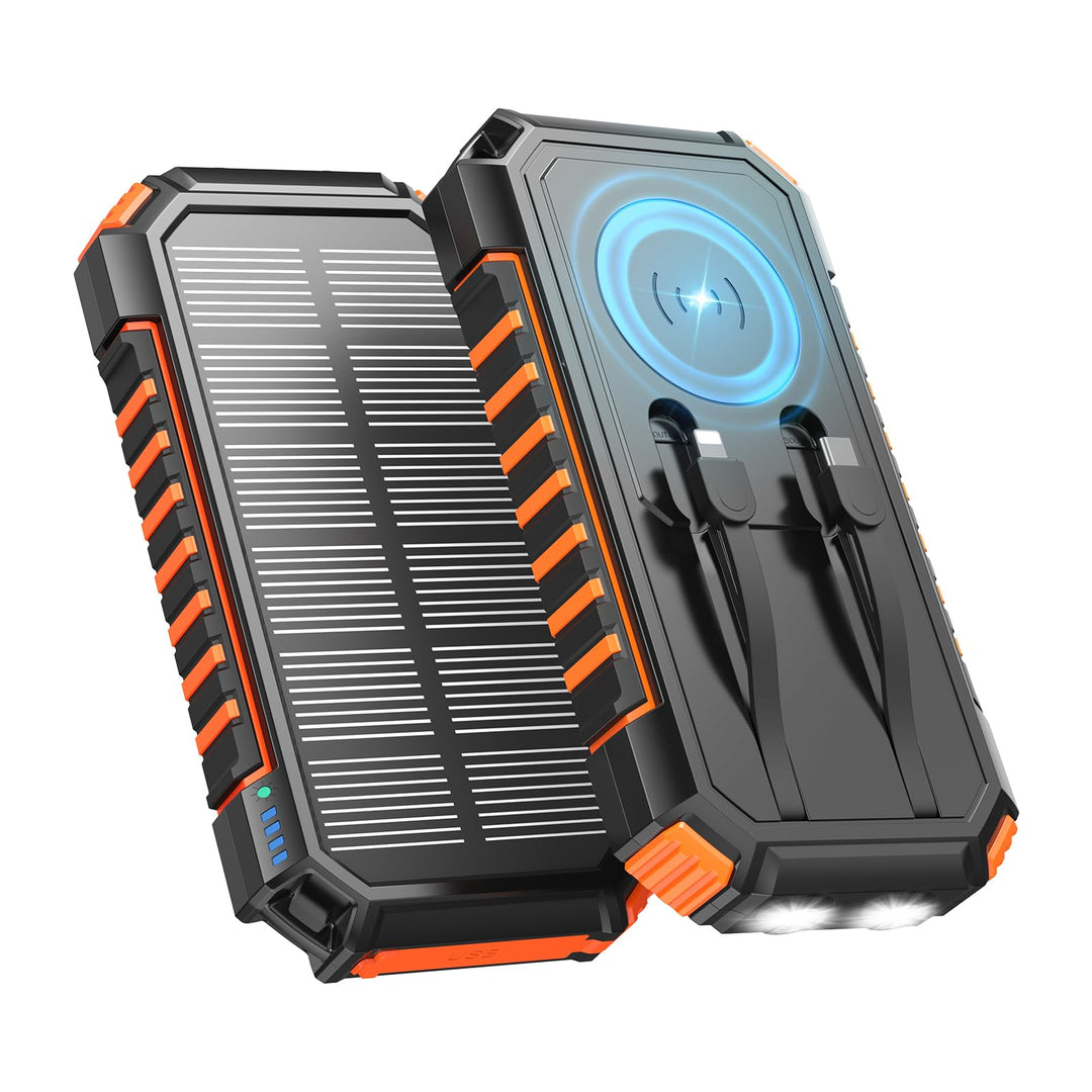 20000mah Wireless Solar Power Bank - A ADDTOP 22.5W Schnelles Tragbares Ladegerät mit 2 eingebauten