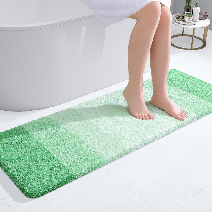 Homaxy Weich Badezimmerteppich 40x120 cm, rutschfest waschbar Badematte Flauschige Hochflor Badteppi