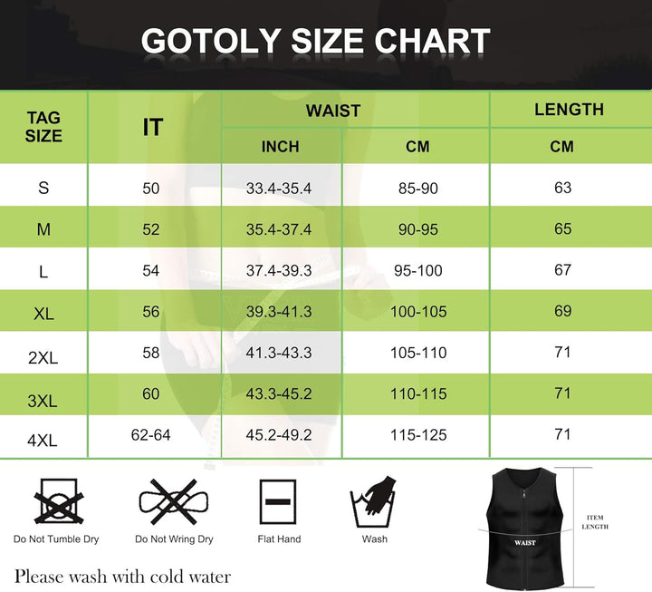 Gotoly Herren Sauna Effekt Anzug Abnehmen Weste Fitness Workout Tank Top Taillenformer Bauchweg Shir