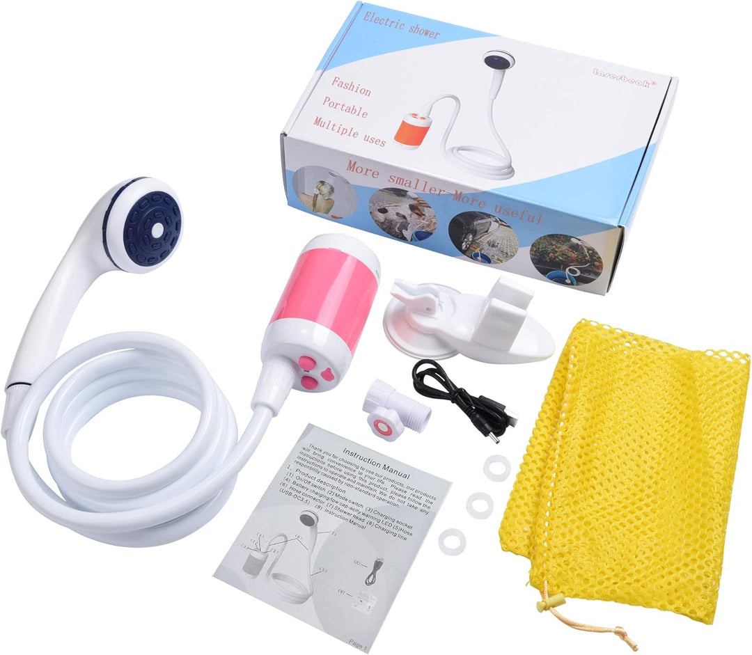 Laserbeak Portable Shower Camping Outdoor Shower, Built-in 4800 mAh Battery, Electric Handheld Recha