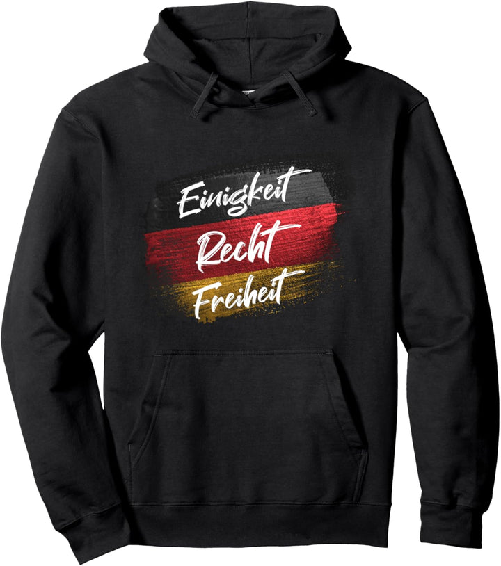 Deutschland Flagge - Protest Demo Einigkeit Recht Freiheit Pullover Hoodie