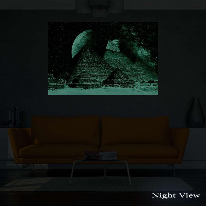 Startonight Bilder Ägyptische Fantasie über Pyramiden - Leinwandbilder Moderne Kunst - Abstrakte Wan