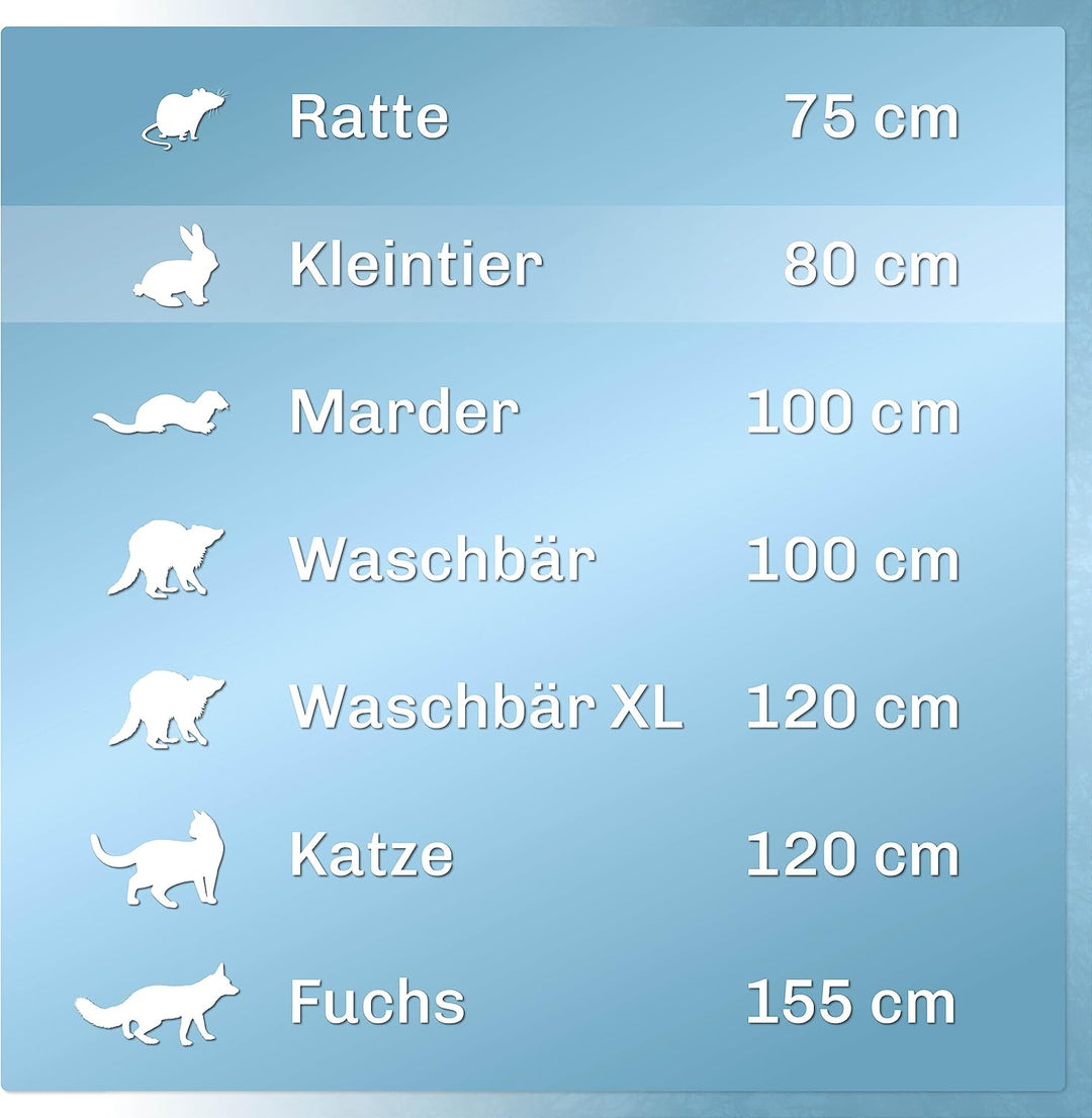 Martenbrown® Kleintierfalle 80cm I Dient auch als Katzenfalle I Kleintier Kastenfalle I Lebendfalle