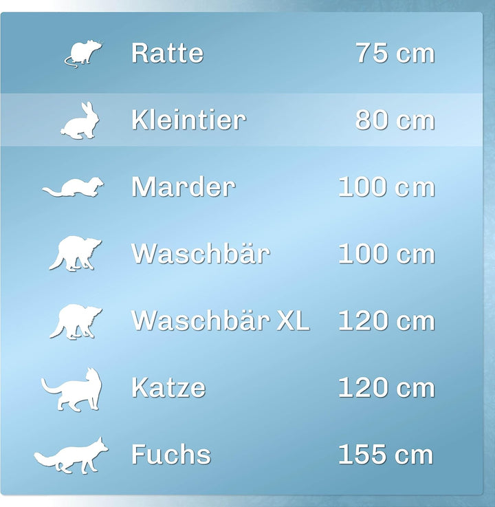 Martenbrown® Kleintierfalle 80cm I Dient auch als Katzenfalle I Kleintier Kastenfalle I Lebendfalle