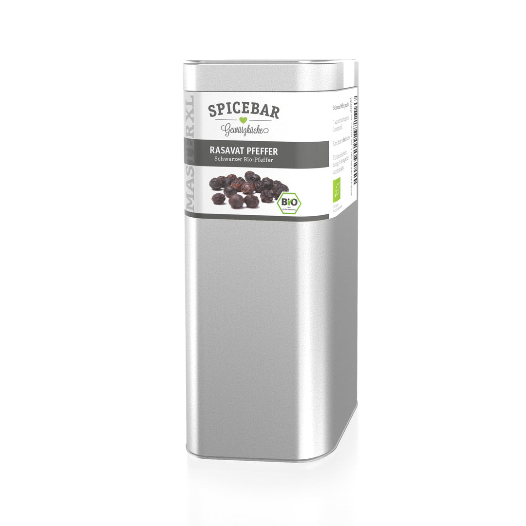 Spicebar Gewürzküche Schwarzer Pfeffer ganz, 400g in Premium BIO Qualität, für die Mühle geeignet