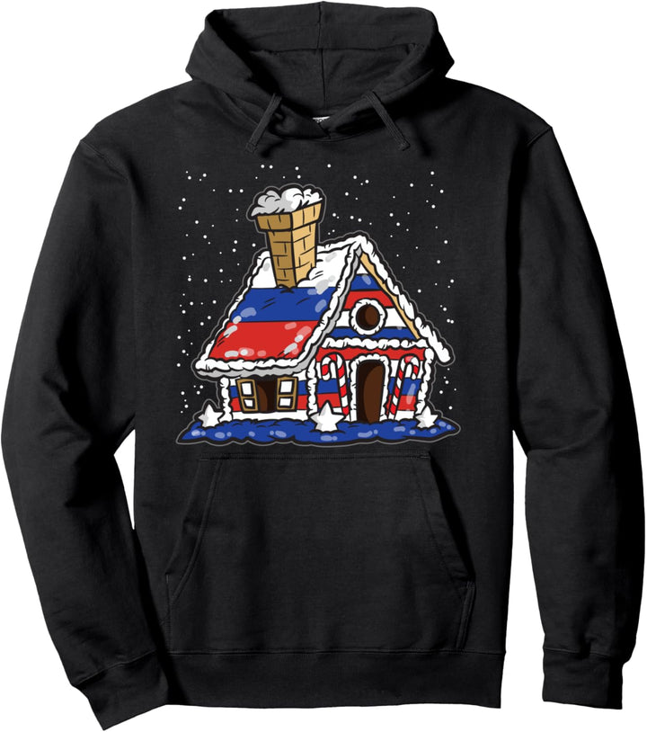Russland Pfefferkuchenhaus | Weihnachten für Russen Pullover Hoodie