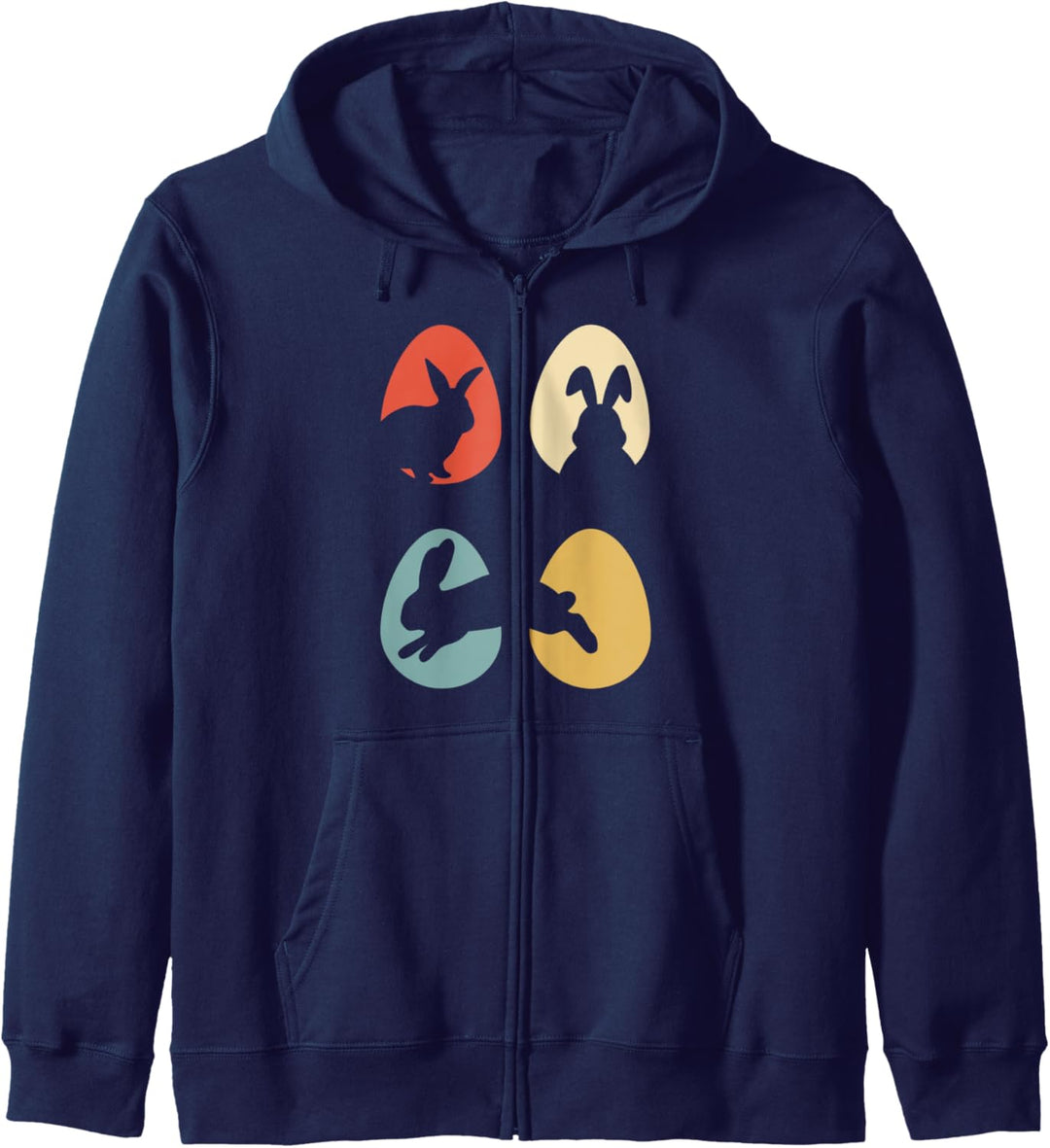 Vintage Oster Design mit Osterhasen und Osterei Geschenkidee Kapuzenjacke