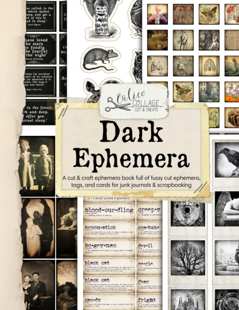 Dark Ephemera Book: Cut & Collage Gothic Ephemera for Junk Journals, Art Journals, Scrapbooks, and M
