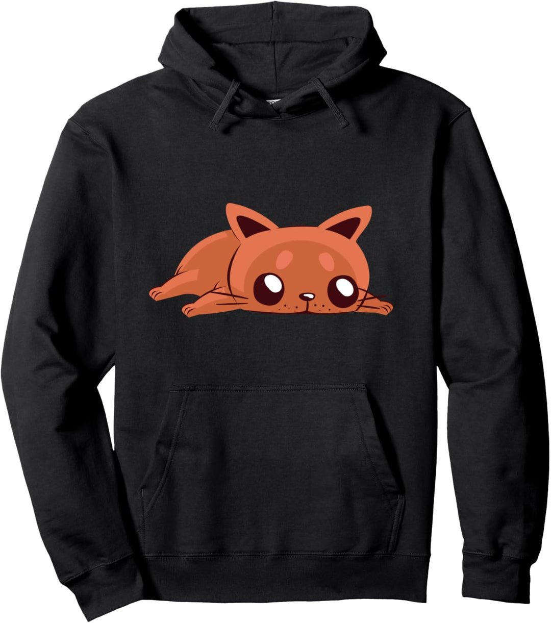Gelangweilte Süsse Niedliche Katze Als Comic Zeichnung Pullover Hoodie