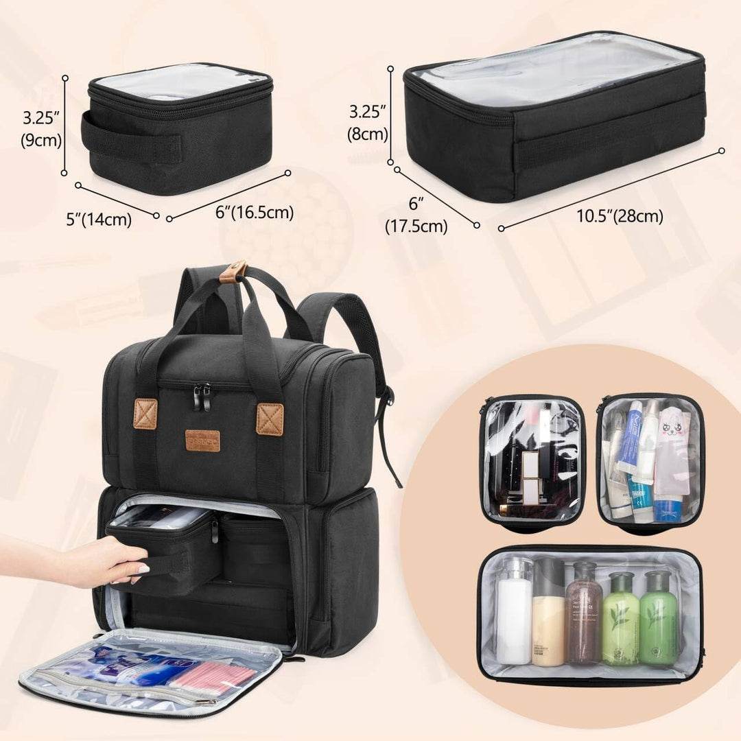 BAFASO Kosmetiktasche Rucksack, Make Up Organizer Tasche für Damen, Kulturtasche Rucksack für Mädche