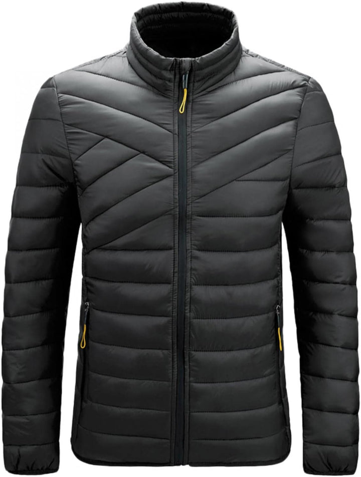 Celucke Steppjacke Leicht Daunenjacke Herren Wasserdicht Oversize Winterjacke Stehkragen Übergangsja
