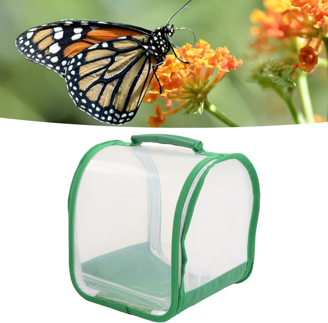 CHICIRIS Butterfly Habitat, Transparenter Monarch-Schmetterlings-Insektenkäfig, Zusammenklappbares P
