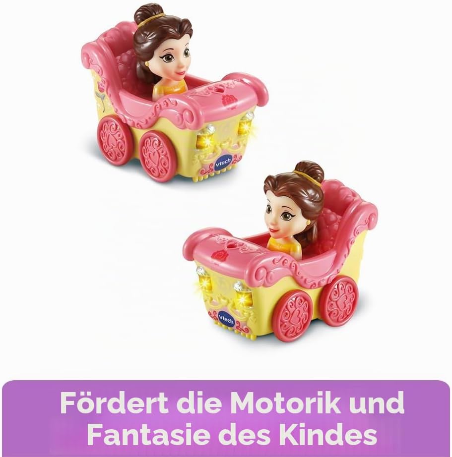VTech - TUT TUT Flitzer Disney Prinzessinnen, verzauberte Kutsche für Kinder, interaktiv und lehrrei