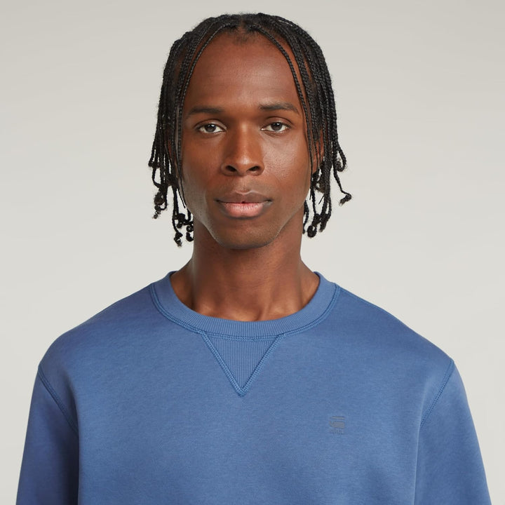 G-Star Herren Premium Core Sweater Sweats (1er Pack) XS Blau (Dutch Blue D16917-c235-g989), XS Blau