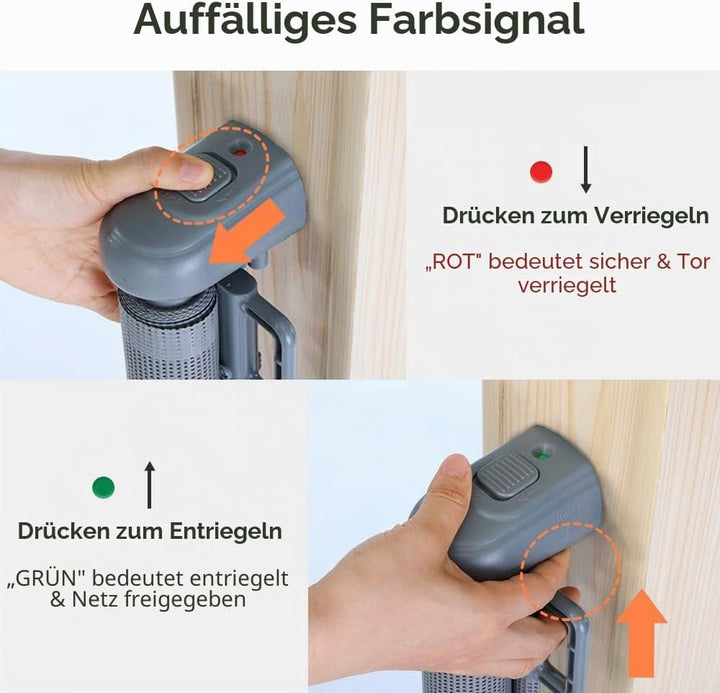 COMOMY Treppenschutzgitter Ausziehbar 0-140cm, Türschutzgitter Rollo für Baby, Katzen und Hunde, Ein