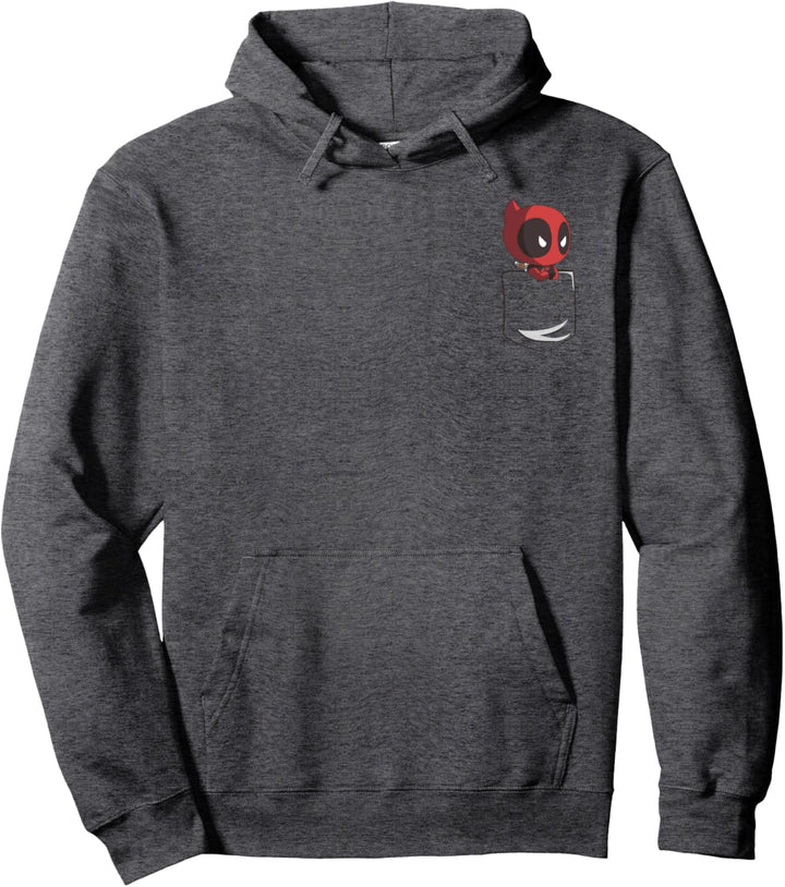 Marvel Deadpool Chibi Faux Pocket Pullover Hoodie