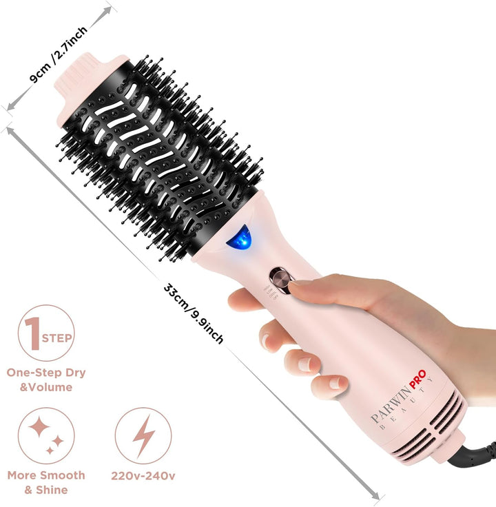 One-Step Warmluftbürste Föhnbürste, PARWIN PRO BEAUTY Rundbürstenföhn, 4 in 1 Ovale Haartrockner loc