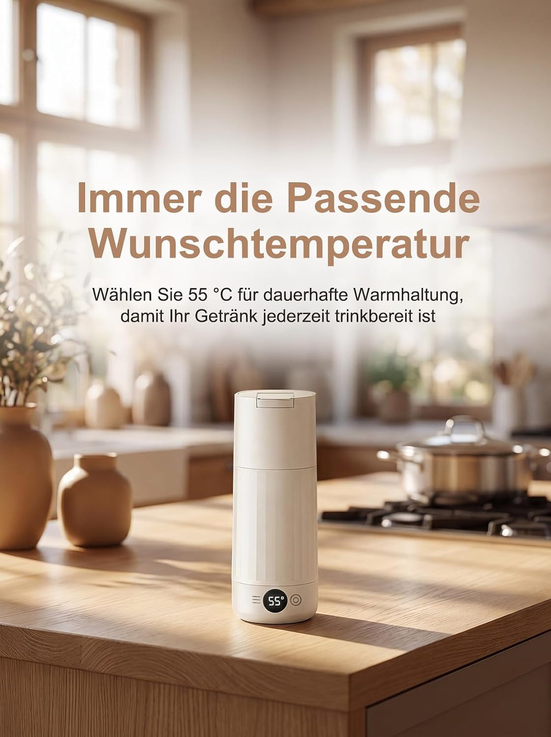 Reisewasserkocher Klein, 600ML Tragbarer Wasserkocher