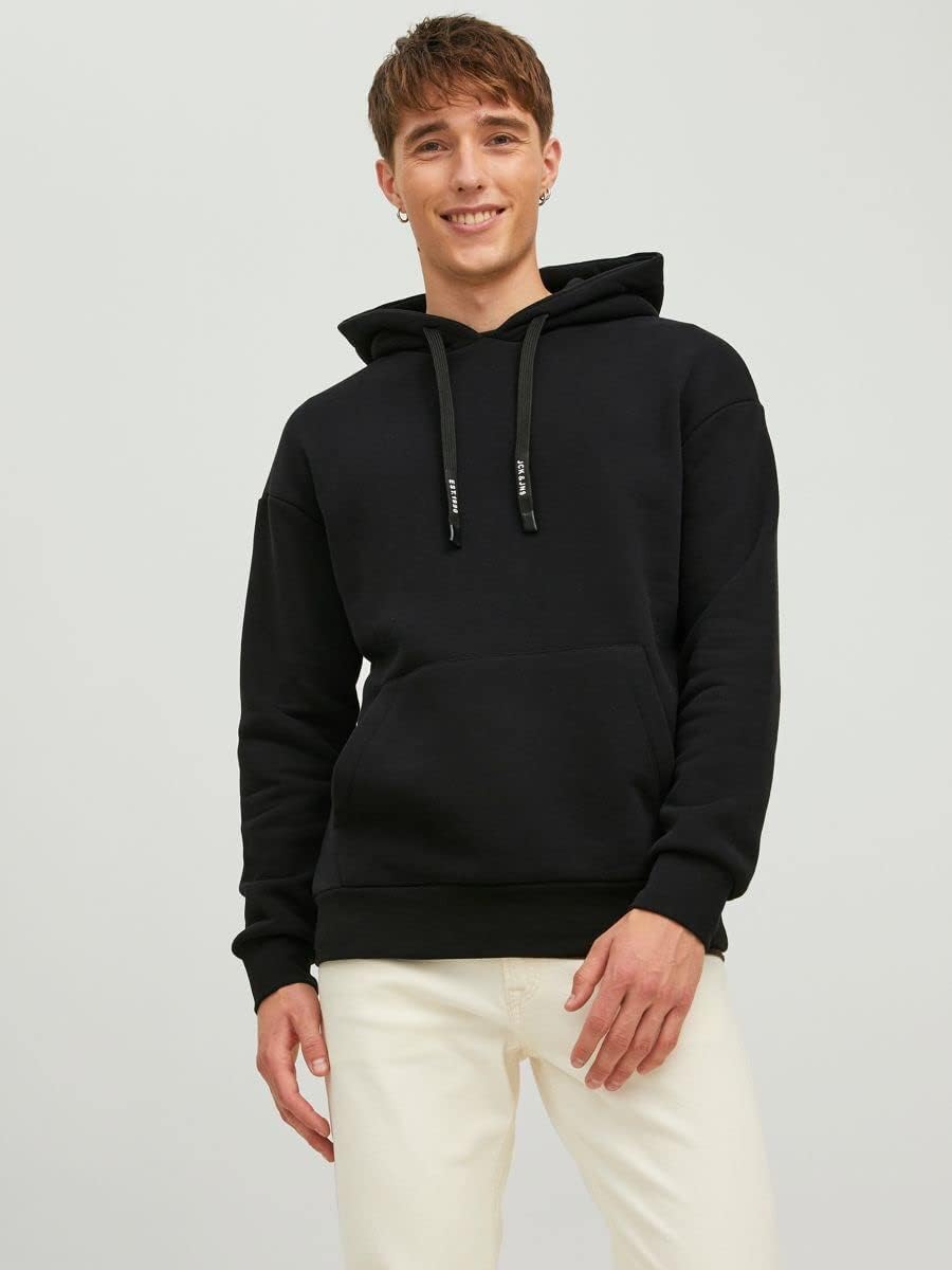 JACK & JONES Herren Jjeking Sweat Hood Kapuzenpullover L Schwarz, L Schwarz