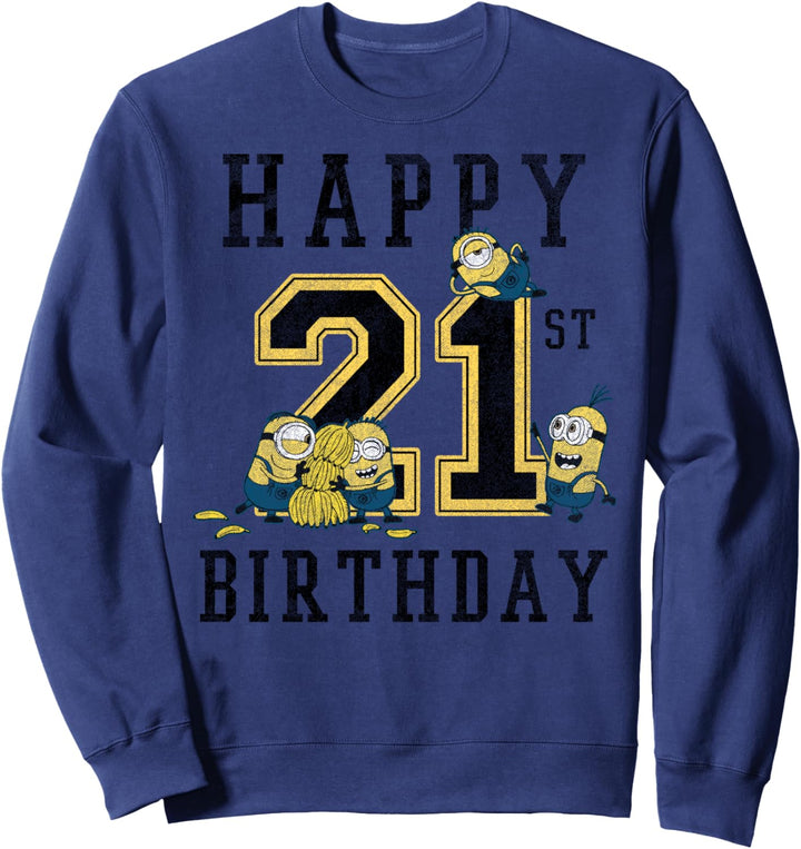 Despicable Me Minions Happy 21st Birthday Sweatshirt