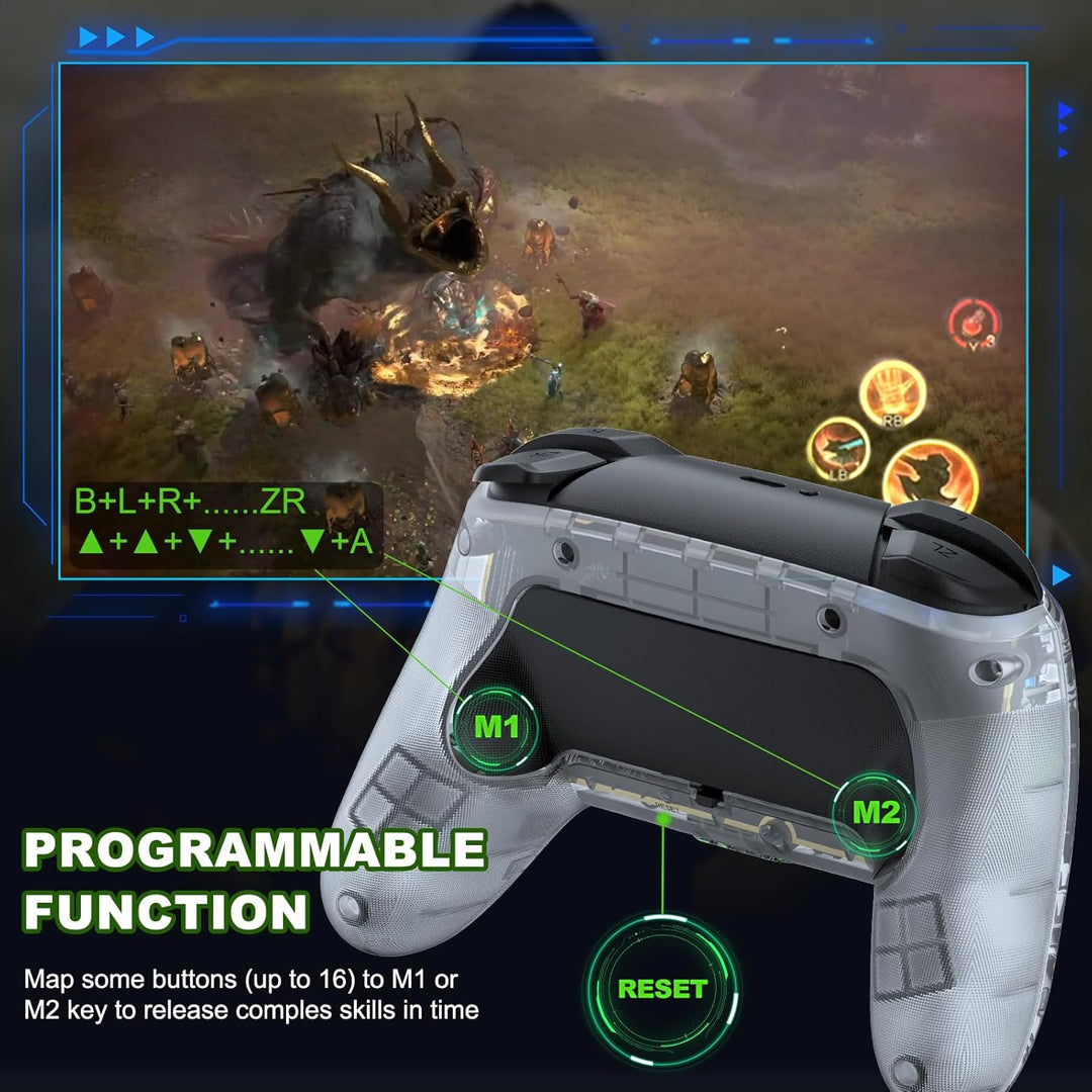 Joso Wireless Controller für PC/Switch/PS4/PS3, Smartphone Controller für iPhone/Android Unterstützt