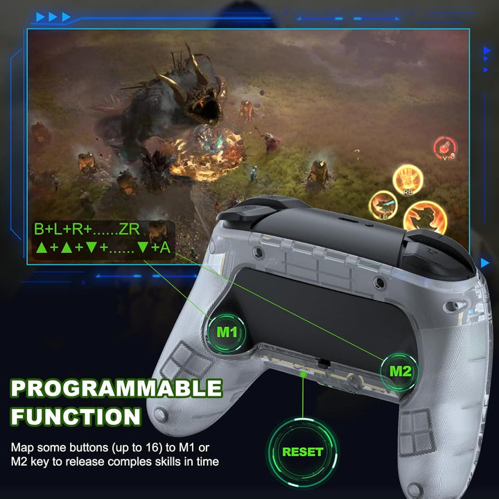 Joso Wireless Controller für PC/Switch/PS4/PS3, Smartphone Controller für iPhone/Android Unterstützt