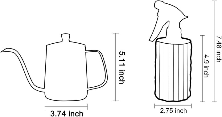 OFFIDIX Sprühflasche, 2er-Pack Pflanzenbefeuchter Bewässerungssprühflasche für Gartenarbeit im Innen