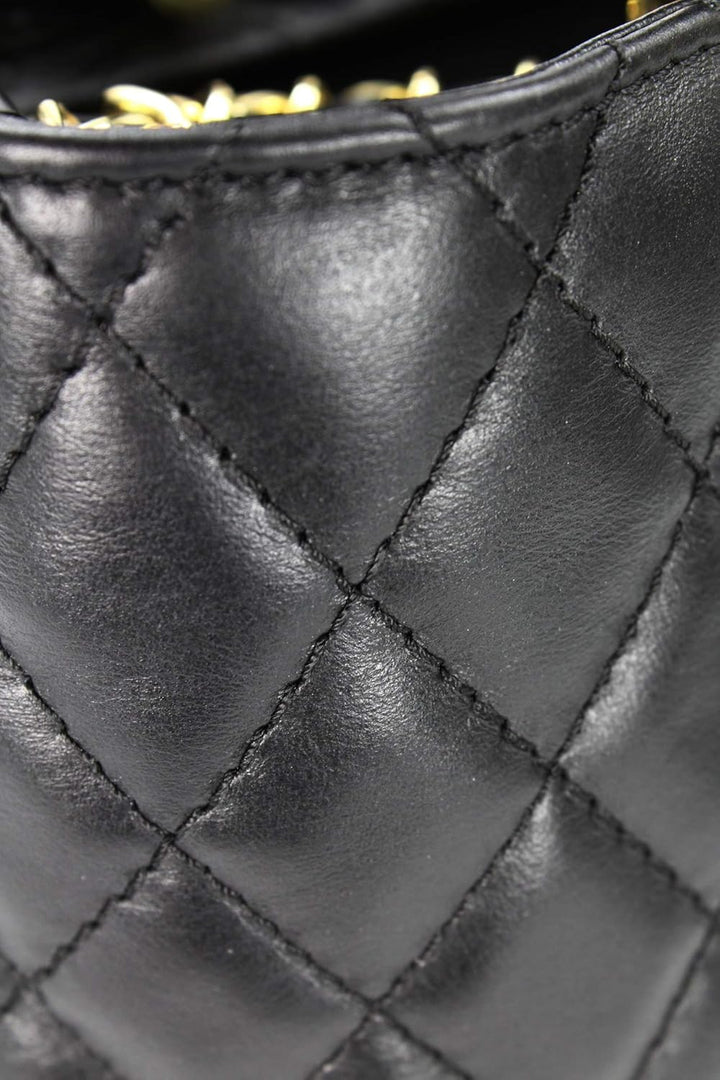 Belli edle italienische Echt Nappa Leder Damentasche Henkeltasche Umhängetasche gesteppt - 34x25x17