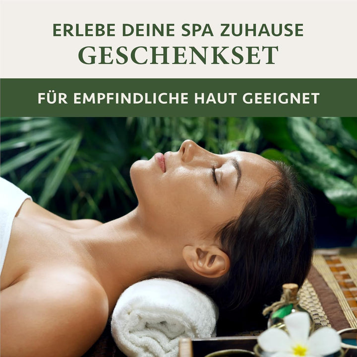 Weihnachtsgeschenke für Frauen - Verwöhnendes Geschenkset Frauen mit BIO Arganöl + Rizinusöl + Mande