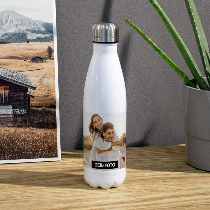 PhotoFancy® - Personalisierte Trinkflasche 'Collage' - Thermo-Trinkflasche mit eigenem Foto selbst g