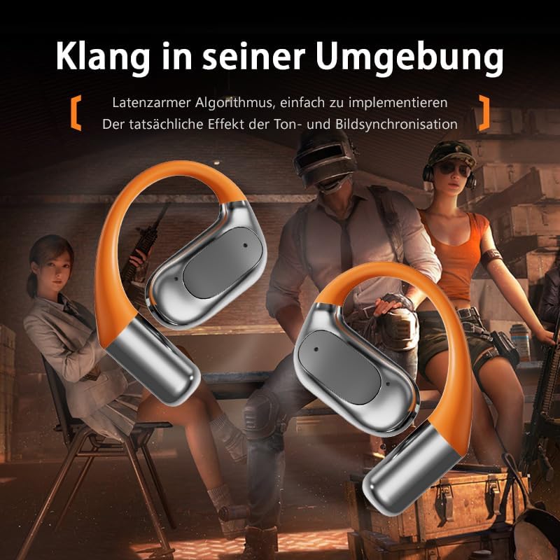 Bluetooth-Kopfhörer, Bluetooth 5.4-Sportkopfhörer, Open Ear übersetzungskopfhörer, IPX5 wasserdicht,