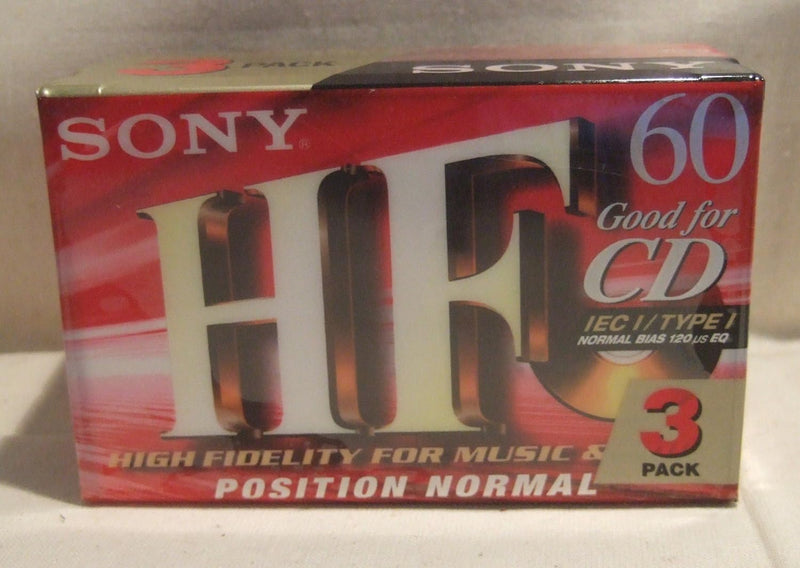 Sony C-60 HF Audiokassetten (60min) 3er Pack