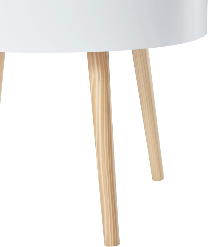 [en.casa] Couchtisch Bongard mit abnehmbarem Tablett rund Beistelltisch für Wohnzimmer Aufbewahrungs