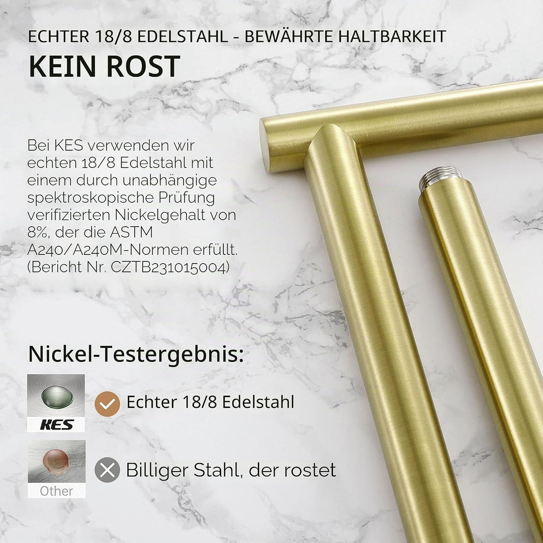 KES Toilettenpapierhalter Stehend Klopapierhalter Edelstahl Klorollenhalter mit Marmor Basis Toilett