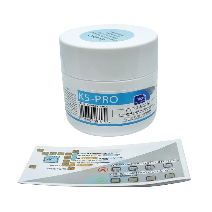 K5 PRO 110g Viskose Wärmeleitpaste für Wärmeleitpads Ersatzflüssigkeit Wärmeleitpaste Kompatibel mit