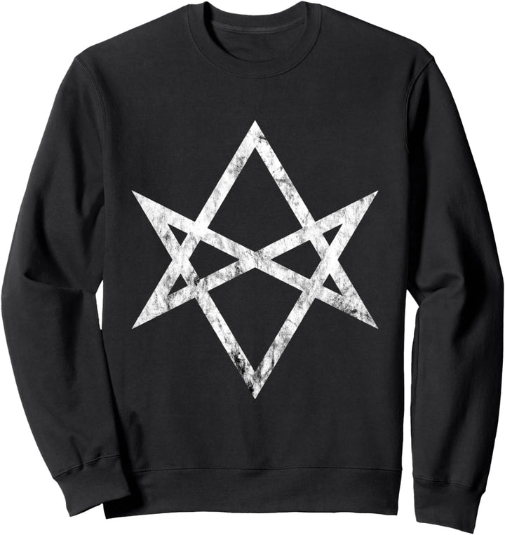 Unikursales Hexagramm Thelema Symbol Thelemit Magick Okkult Sweatshirt