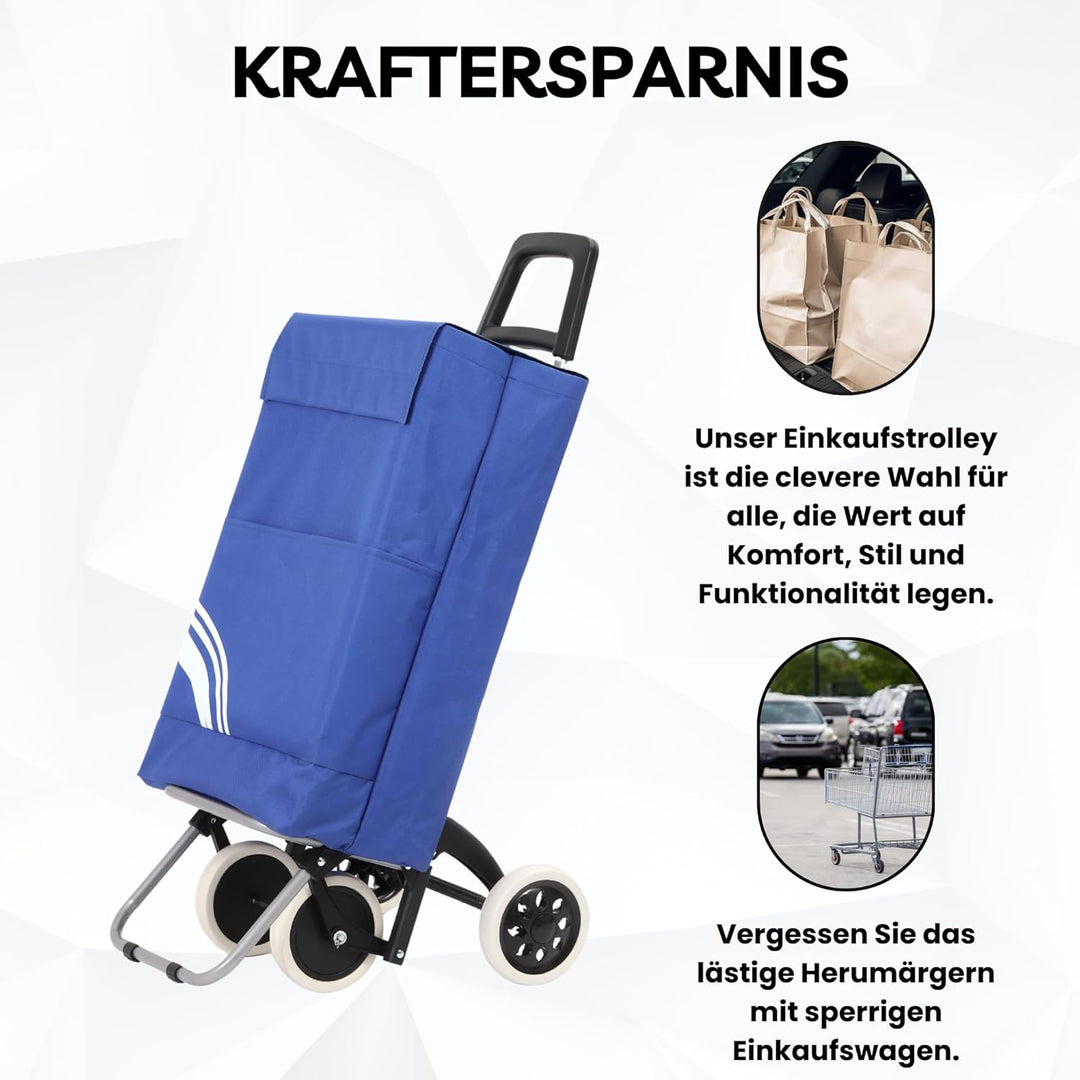 40Liter Wasserabweisender Trolley Einkaufstrolley Klappbar, Shopping Trolley, Einkaufswagen Faltbar,